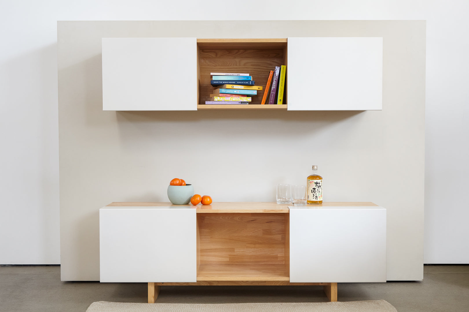 3X Universal Shelf- Ash, White Panels