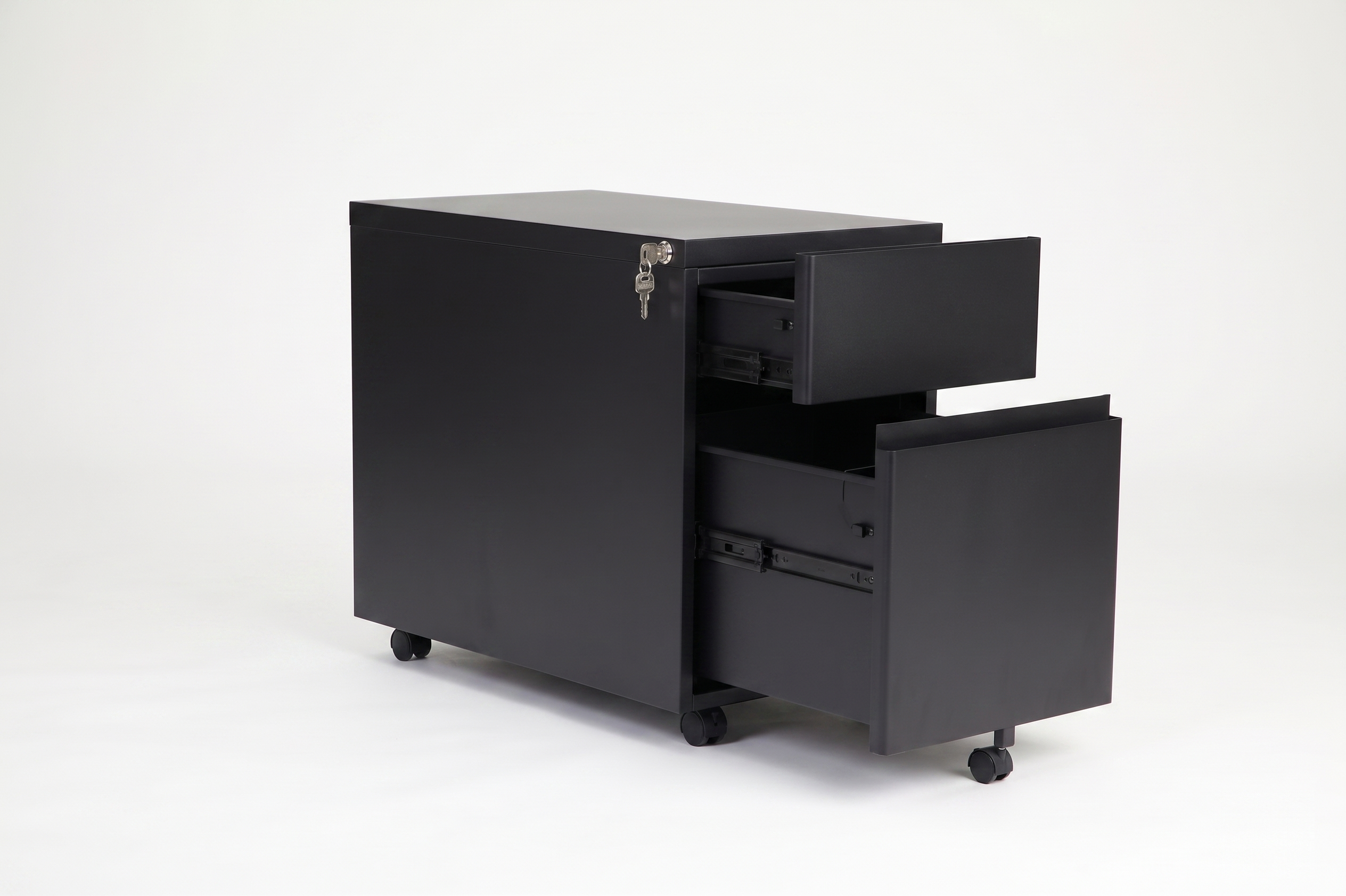 Large Bend File Cabinet, Black