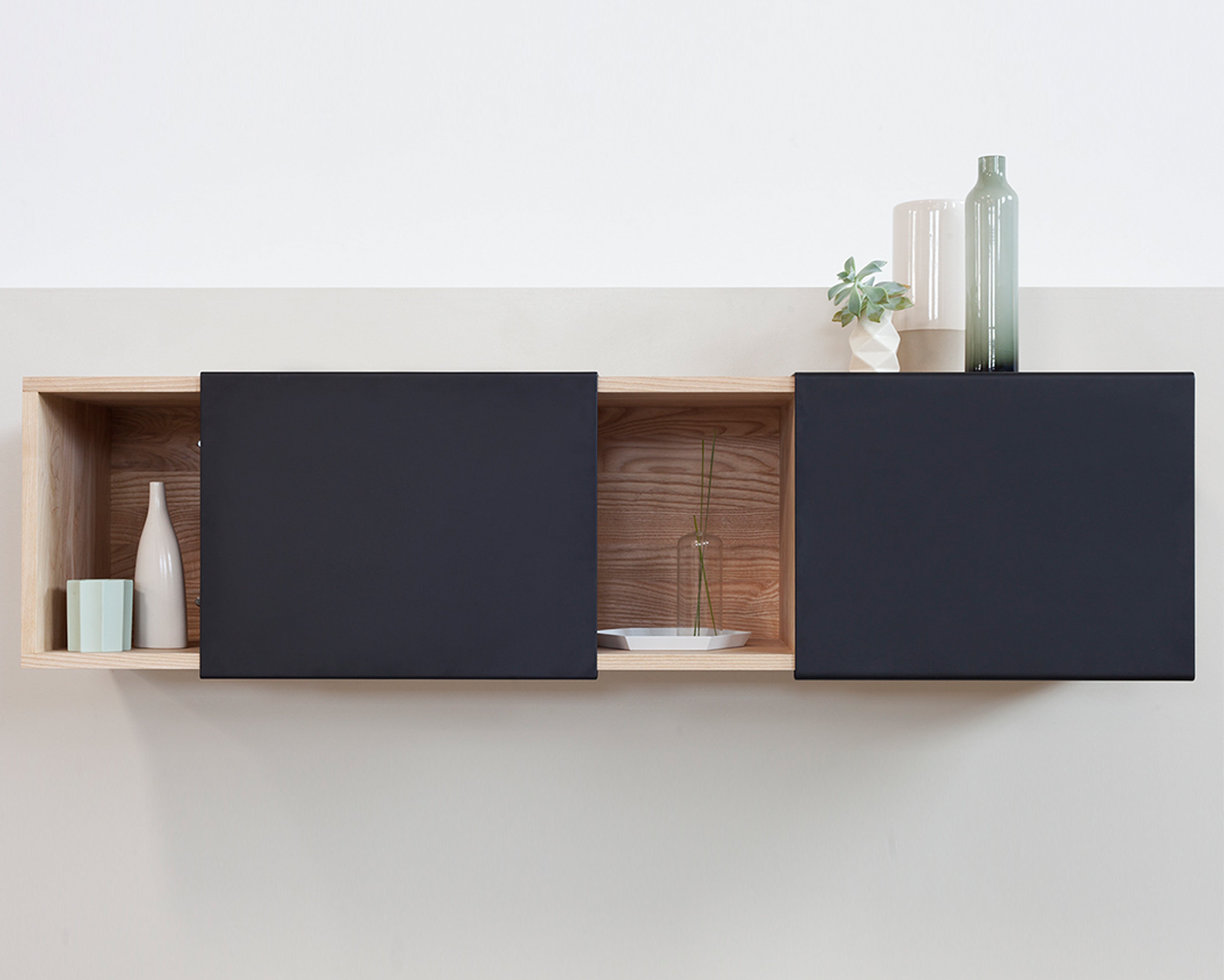 3X Universal Shelf- Ash, Matte Black Panels
